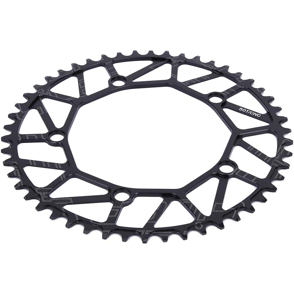 Bicycle Chain Ring Crank Plate Easy to Install Outdoor Positive/Negative Teeth 130BCD Crank Single Disc 50 52 54 56 58T
