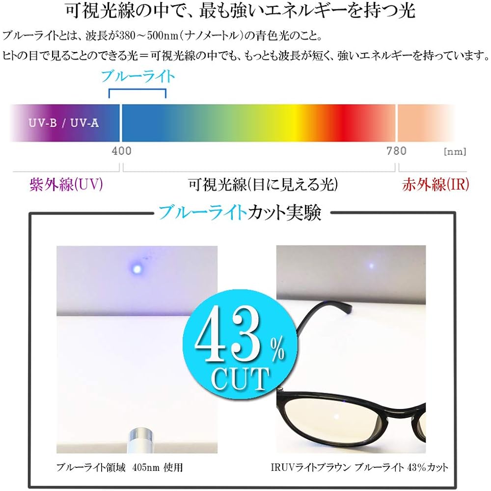 [Eight Tokyo] Sunglasses Blue Light Cut Glasses UV Protection [Planned by Sabae Manufacturer] IRUV1000-2