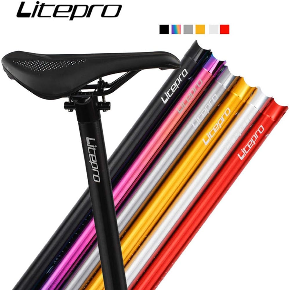 Litepro Seatpost Folding Bike CNC Aluminum Alloy 33.9*600MM Seatpost Bicycle Saddle