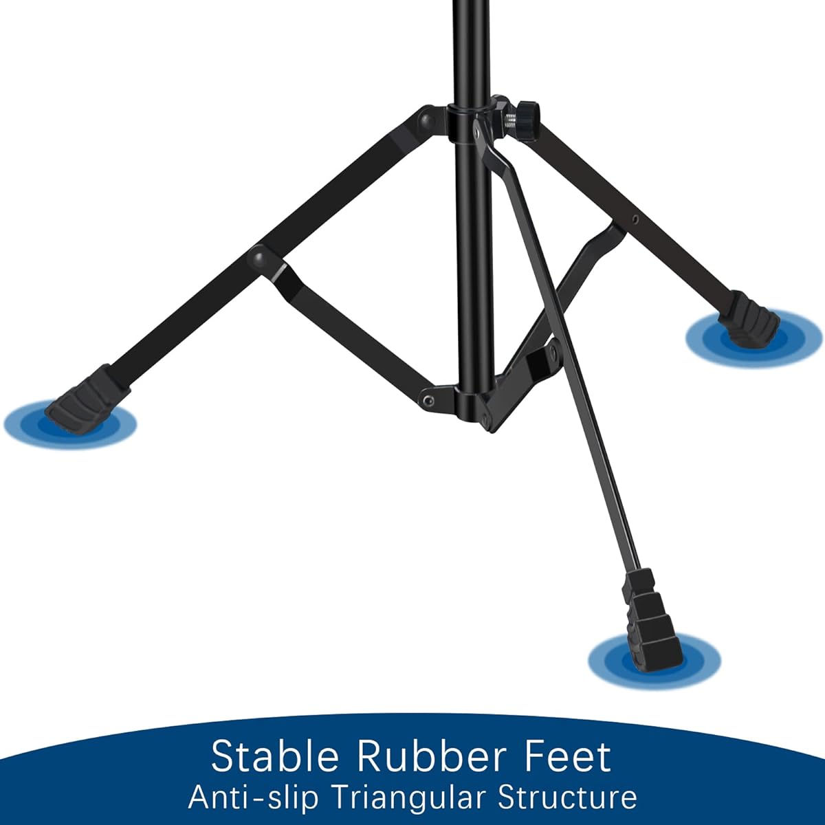 EASTROCK Trombone Stand, Retractable Height Adjustment, Triangular Stability Structure for Standard Size Trombones