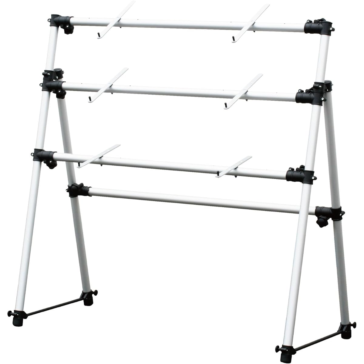 Kikutani Keyboard Stand, Aluminum, 3 Tiers, Load Capacity: 15kg per tier, Total Weight Up to 40kg, KS-3S, Silver