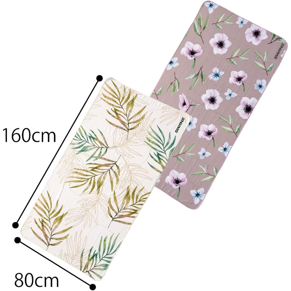 SWANS Swimming Swim Towel Quick Dry Water Absorbent SA-4S LEAF BR Chamois Towel Swimming Pool Gym Microfiber 160 x 80cm Bath Towel Size