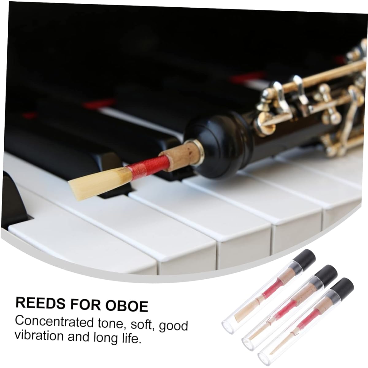 VICASKY 21pcs Oboe Reeds Pro Barry Gift Reeds Lead Gift Sushy B Flat Clarinet Reeds Wood Oboe Oboe Cork Guard Reed