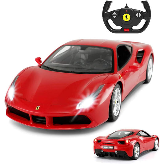 RASTAR Ferrari 488 GTB Model, 1/14 Scale Ferrari Remote Control Car for Boys 8-12 Years Old - Red