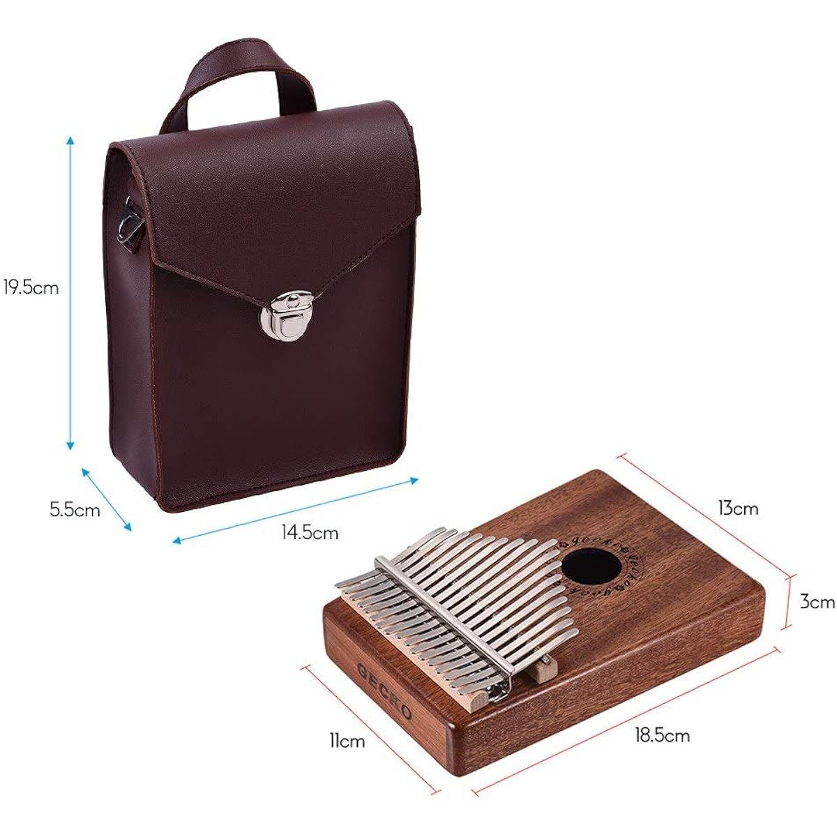 Thumb Piano 17 Keys Kalimba Thumb Piano Mbira Mahogany African Instrument