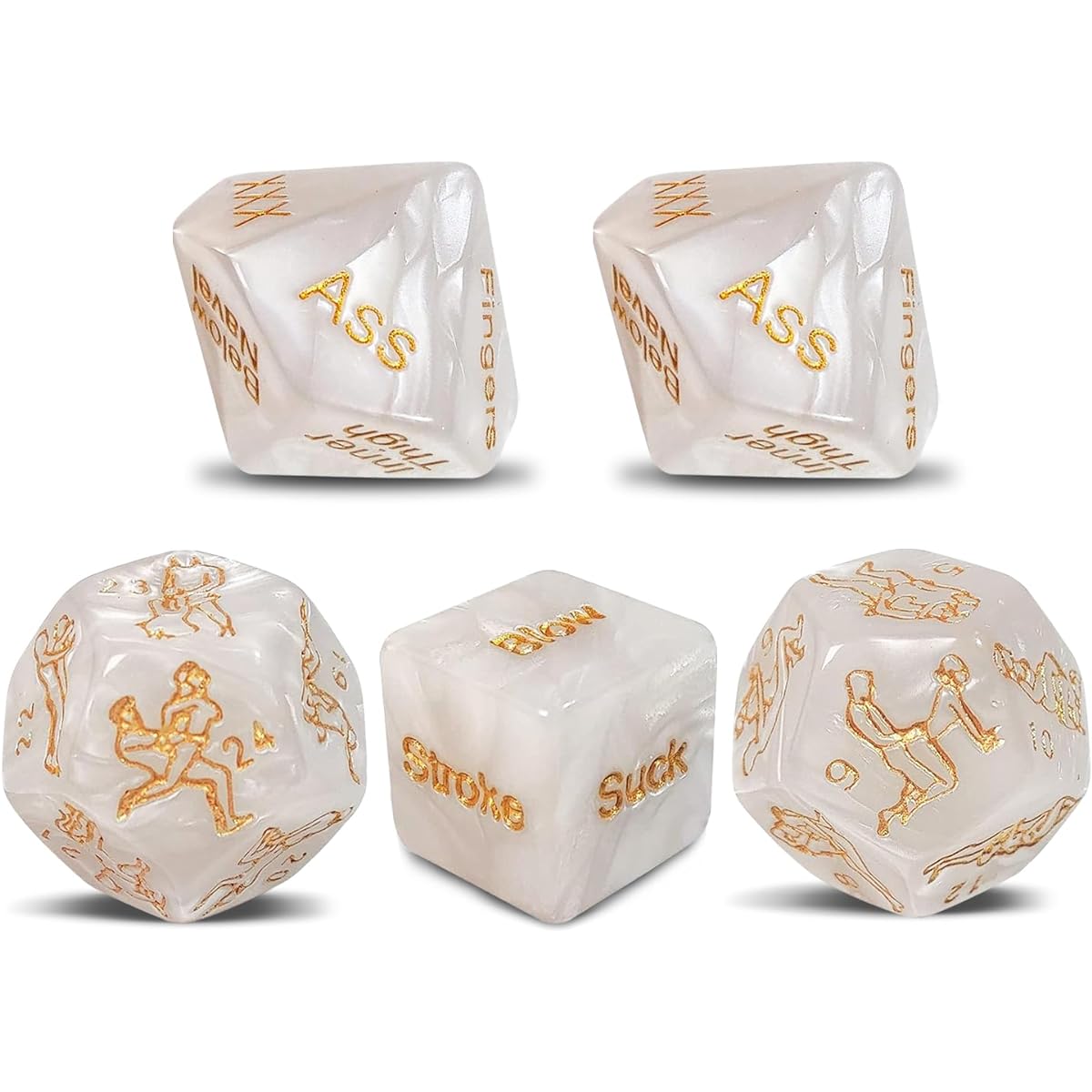 Prosixtoy 5pcs Date Night Dice Christmas Anniversary Date Night Gifts for Boyfriend Girlfriend Wedding Engagement Gifts for Wife Husband