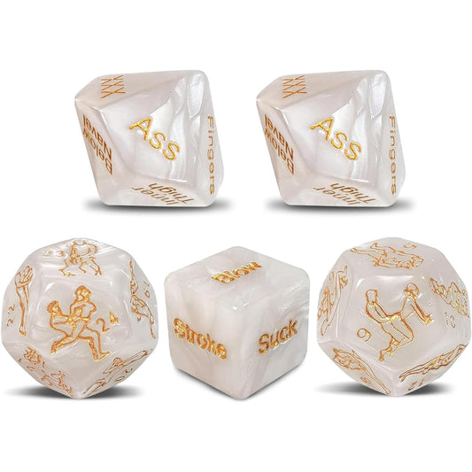 Prosixtoy 5pcs Date Night Dice Christmas Anniversary Date Night Gifts for Boyfriend Girlfriend Wedding Engagement Gifts for Wife Husband