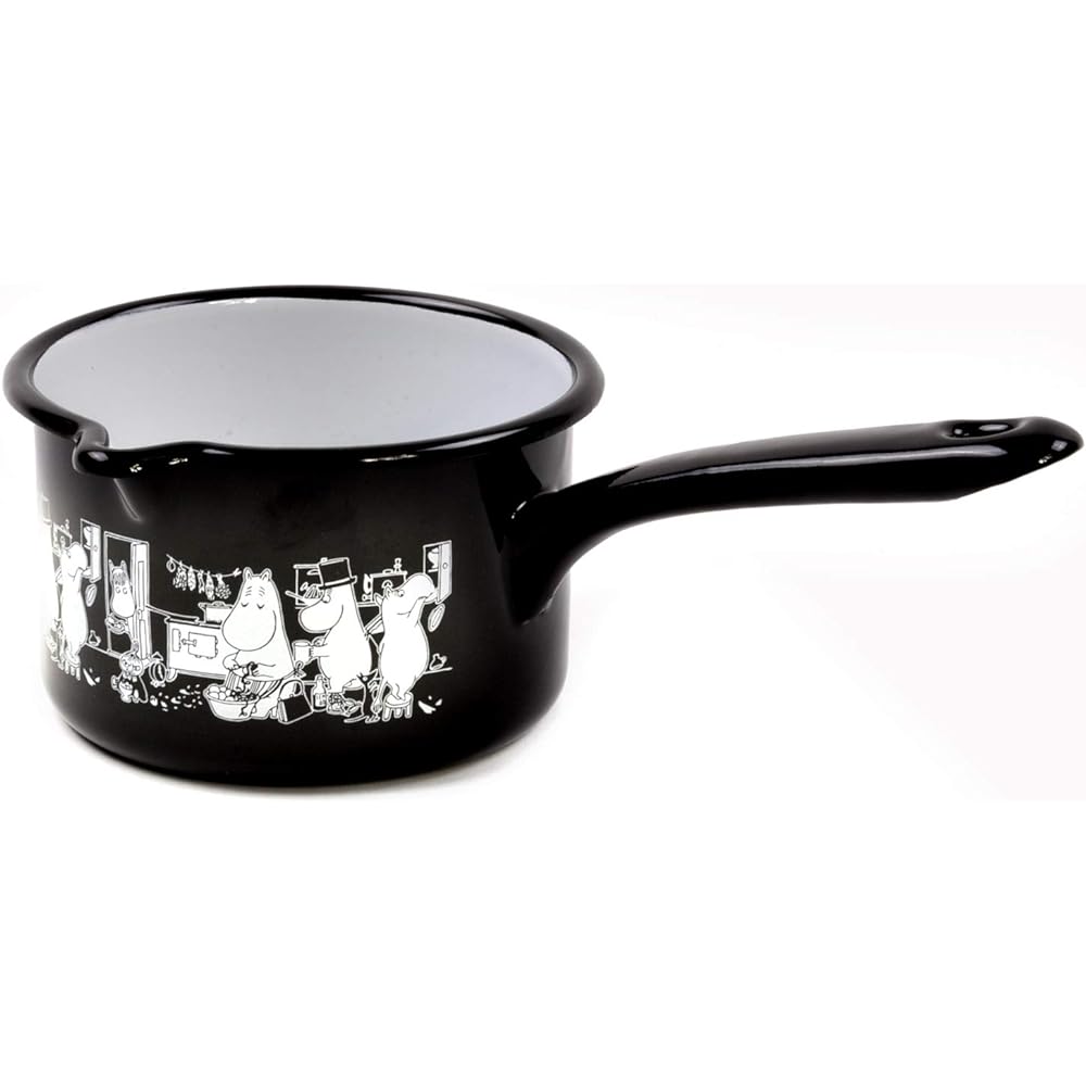 P.O.S. Moomin Muurla Enamel Black Jam Milk Saucepan approx. 250×105×145mm