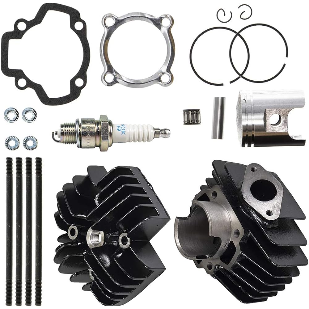 NICHE 60cc Big Bore Piston Gasket Cylinder Head Kit for Yamaha PW50 YF60S 4-Zinger Tri-Zinger BP4-HS000-00 517-1181-01