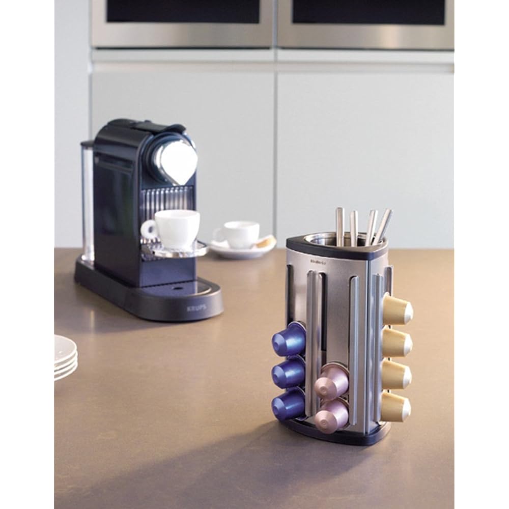 Brabantia Coffee Capsule Holder Dispenser Width 11.4 x Depth 11.4 x Height 19.7cm Dishwasher Safe Tower Stand 418709
