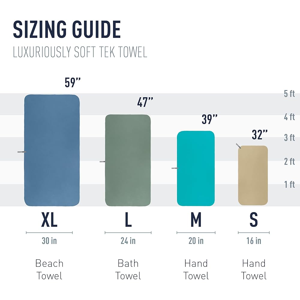 Sea to Summit Tek Towel Plush Camp/Travel Towel Large (24 x 48 inches) Outback Orange