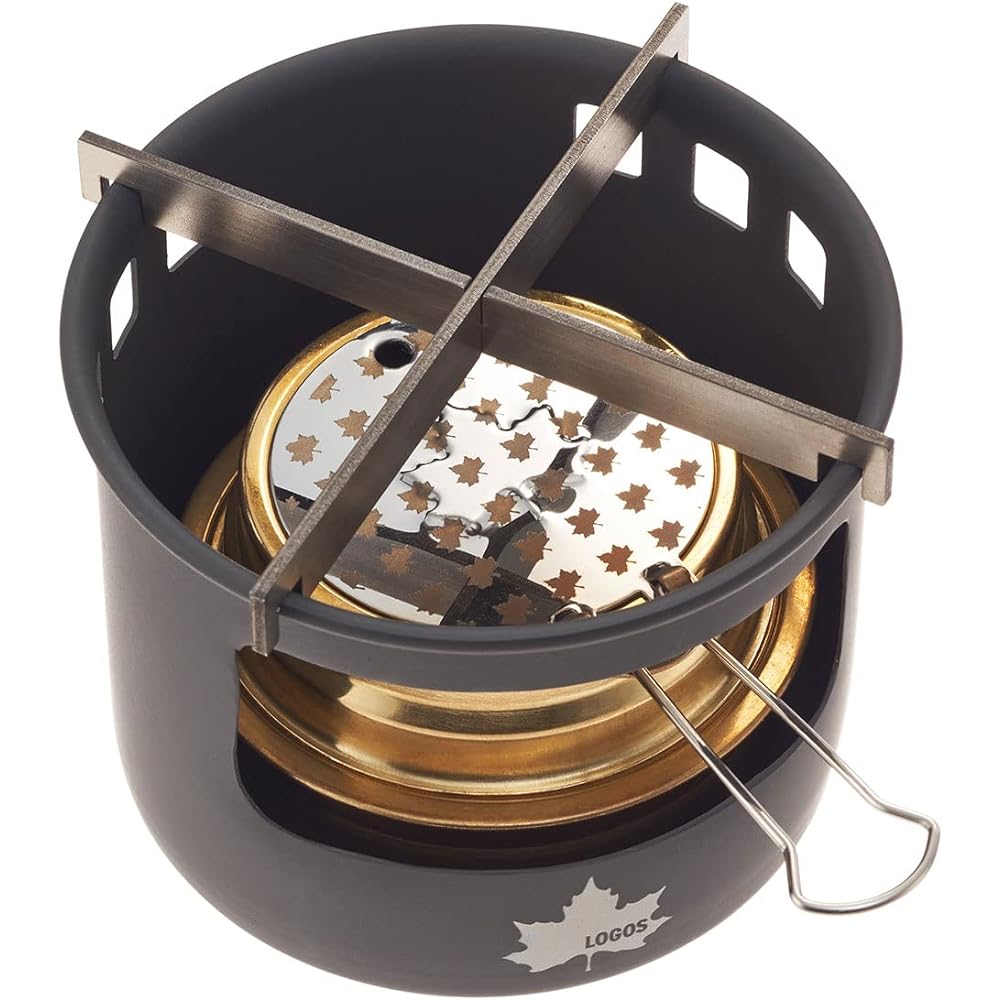 LOGOS Alcohol Burner & Solo Kamado Set 83010022 Black [Solo Kamado] (Approx.) Diameter 10 x Height 8cm