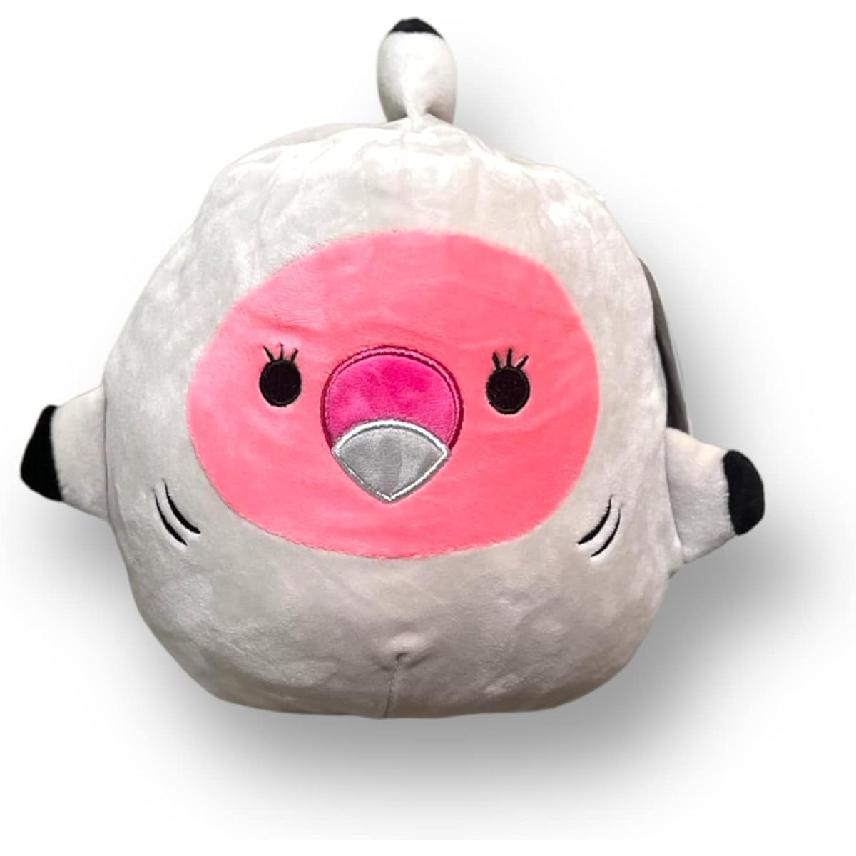 Squishmallow 8" Cookie Flamingo in Gordon Shark Costume - Add Cookie and her costume squad to your stuffed animals (Squishmallow Cookie Flamingo in Gordon Shark Costume)