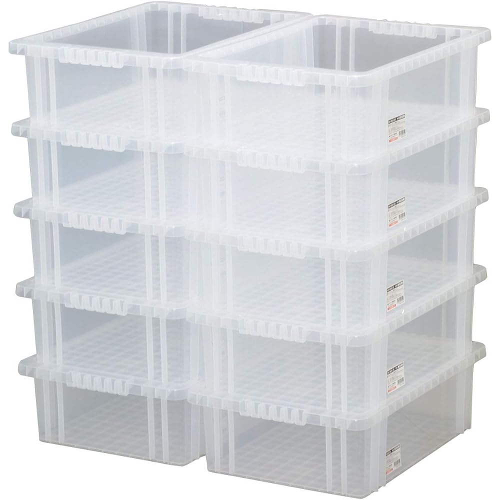 JEJ Astage Storage Box NV Box #22 Black Depth 53.6 x Height 16.2 x Width 37cm Set of 10