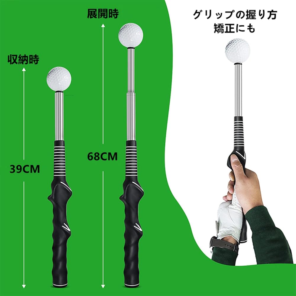 ZARPA Golf Swing Practice Equipment, Golf Practice Equipment, Sound, Light, Practice Swing, Swing Grip, Practice Equipment, Flying Distance, Self-Check, Home Practice, Beginner, Advanced