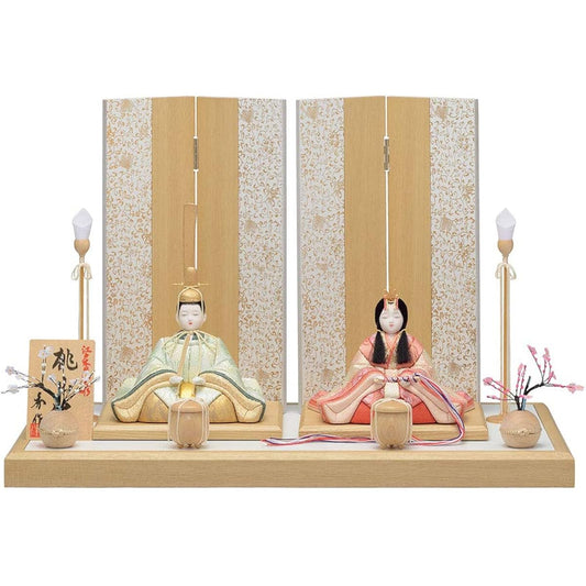 Kimekomi doll, Isshu, Hina doll, wooden doll, stylish doll, compact doll, Hinamatsuri doll, doll, prince and princess decoration, Momoyama Hina doll, size 18B