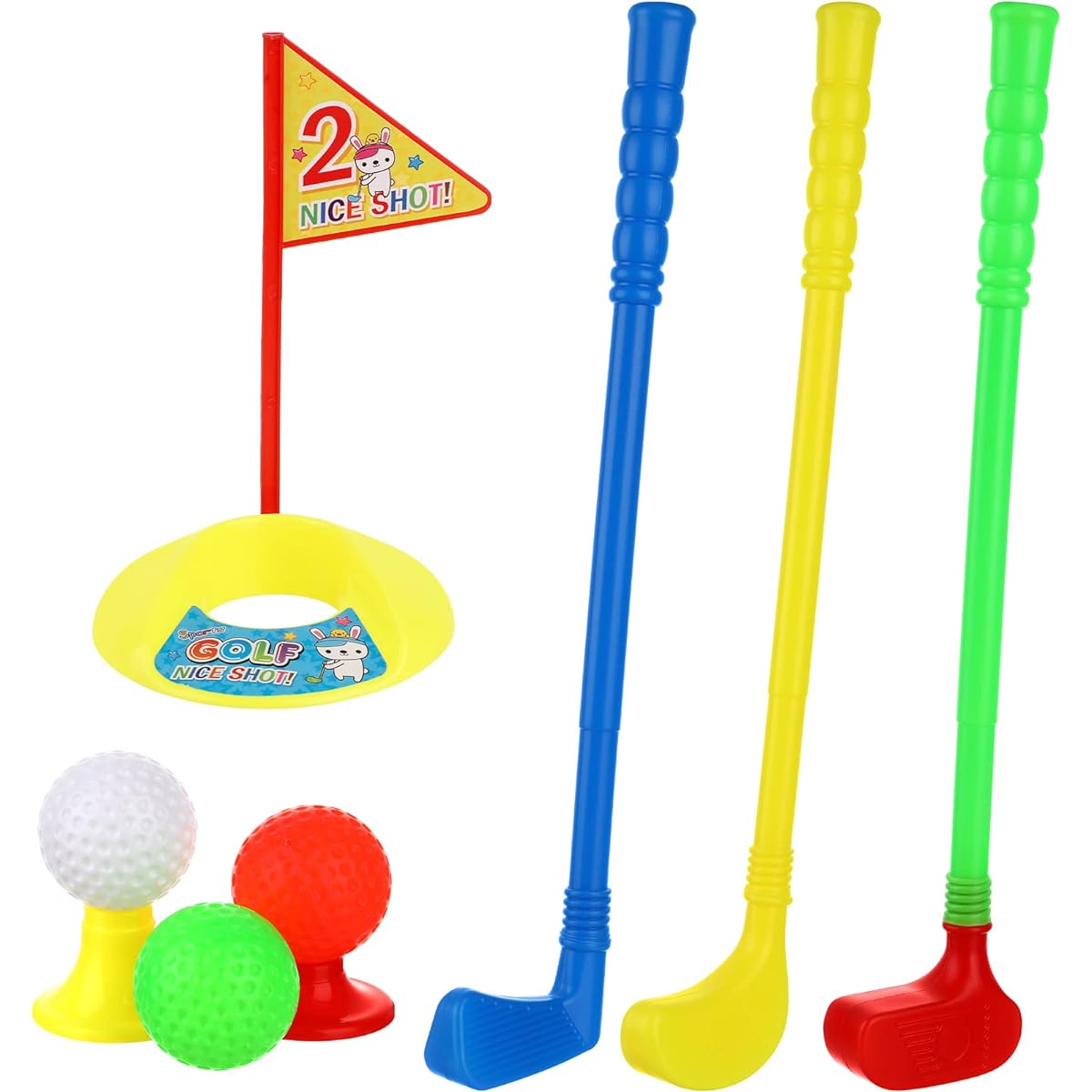 Homoyoyo Golf Set Plastic Golf Club Set Golf Kit Golf Game Early Education Golf Set Fun Sports for Indoor and Outdoor