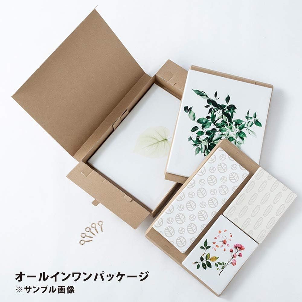 [Set of 5] Natural Scandinavian Setup Completed Product Vertical and Horizontal Available Japanese Poster Stylish Interior Makeover Living Room Interior AS-1909-03_ABCDE
