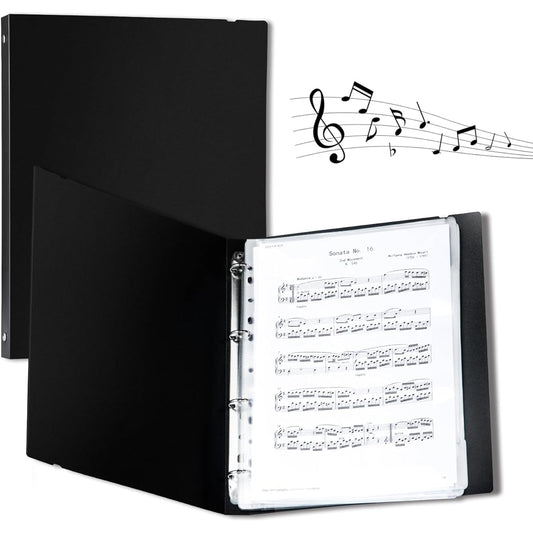 Wantusee Sheet Music Folder 80 Pages Sheet Music Binder Organizer Sheet Music Storage Writable Removable Choir Folder for Musicians Size 8.5 x 11 Inch/A4 Notebook Binder Music Organizer