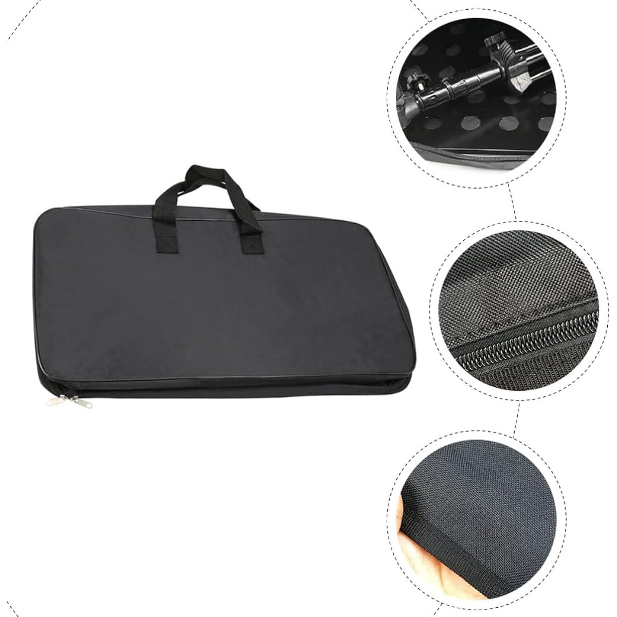 Portable Music Stand Storage Bag: Musical Score Organizer Case Musical Stand Rack Oxford Cloth Carry Pouch Black