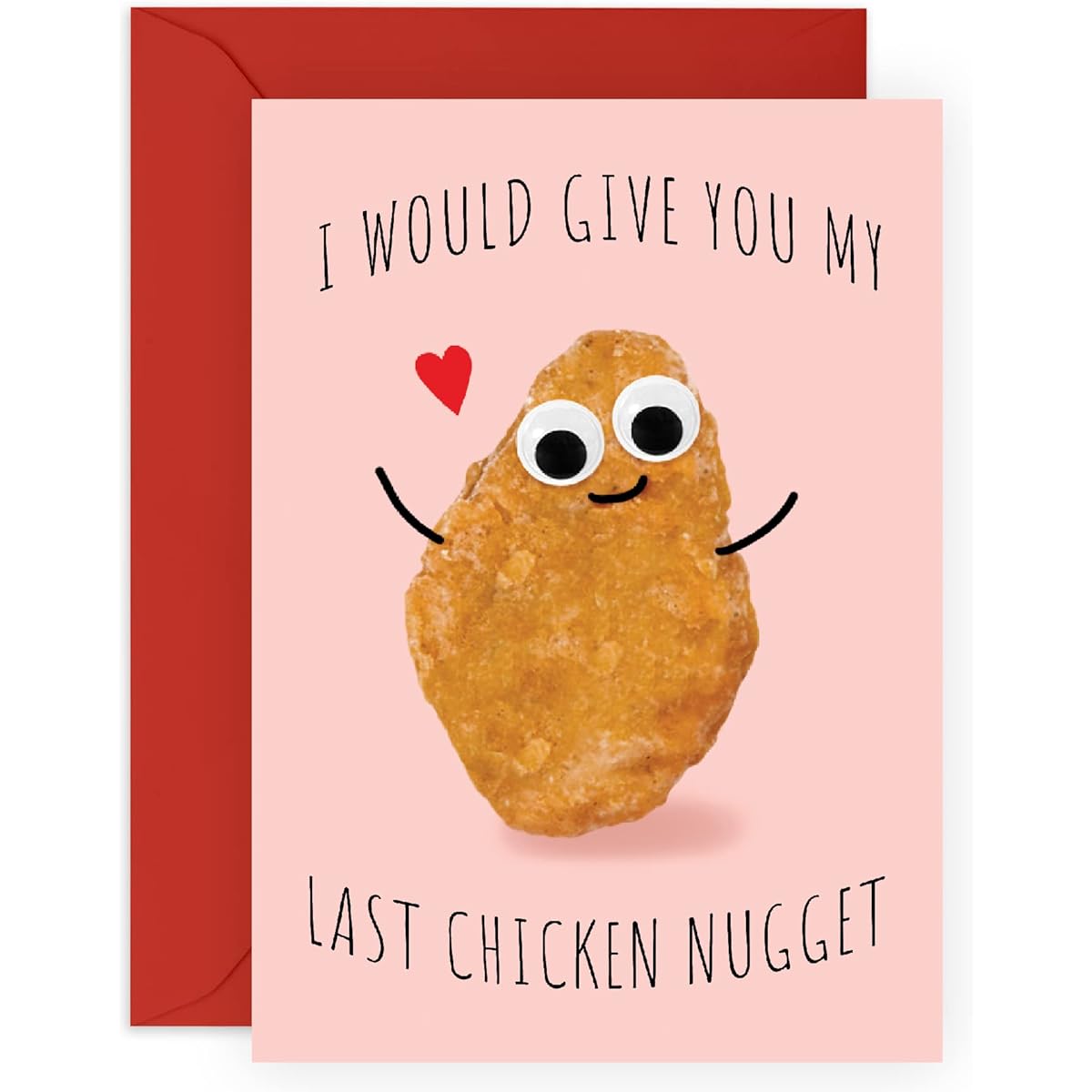 CENTRAL 23 Happy Anniversary Card For Wife - 'Last Chicken Nugget' - I Love You Gifts For Husband - Valentines For Kids - Boyfriend Birthday Card - Comes With Fun Stickers