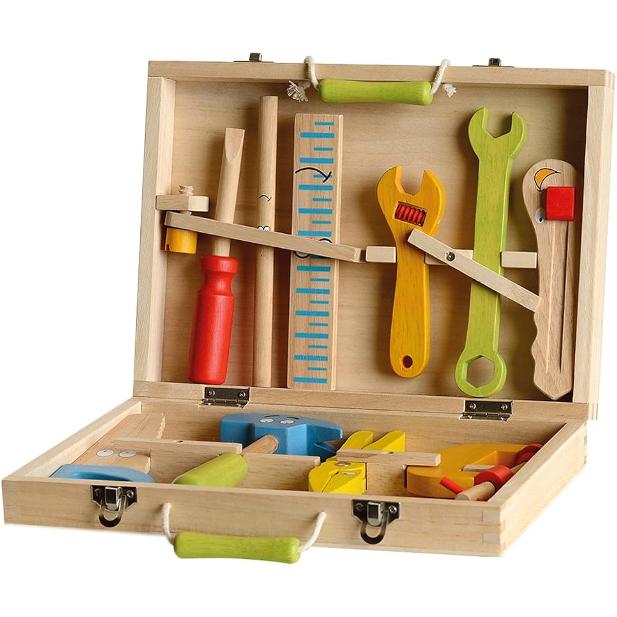 Beluga Wooden Toolbox 11 Pieces Multicolor
