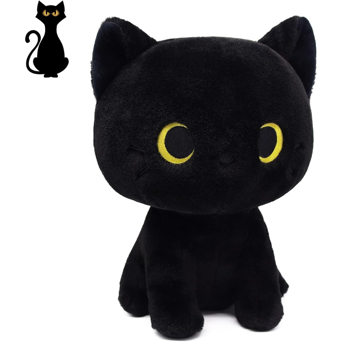 LSYDCARM Black Cat Plush Toy Cute Black Cat Plush Toy Cute Black Cat Plush Doll, Creative Soft Plush Toy for Kids Boys Girls Birthday