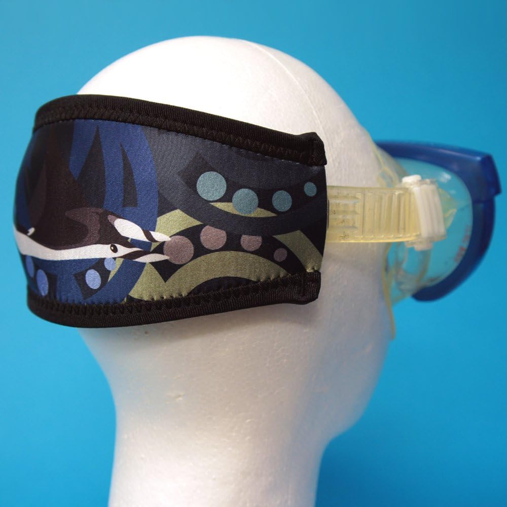SeaCanary Snorkeling Diving Mask Strap Cover Macau Manta Black