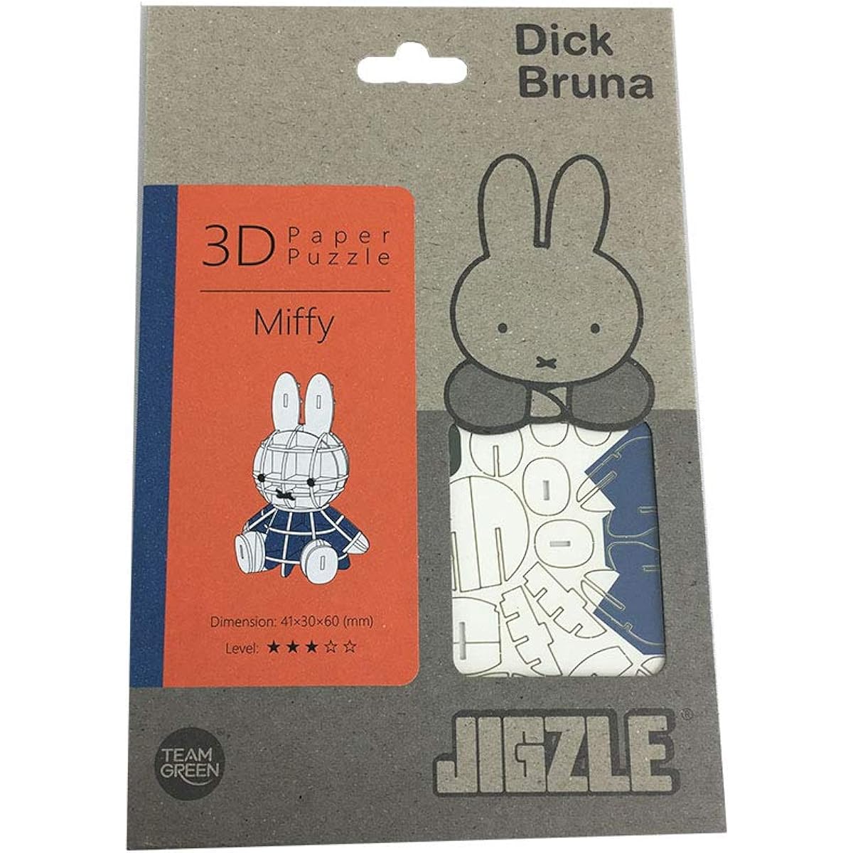 JIGZLE Miffy Dick Bruna Miffy Collection - 3D Paper Puzzle DIY Kit