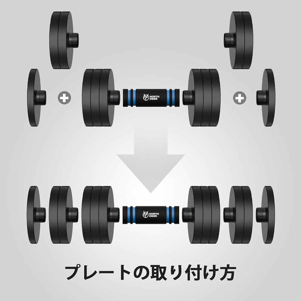Dumbbell plate for Northdeer adjustable dumbbells (sandblast version) Sandblast surface treatment Steel chrome plated