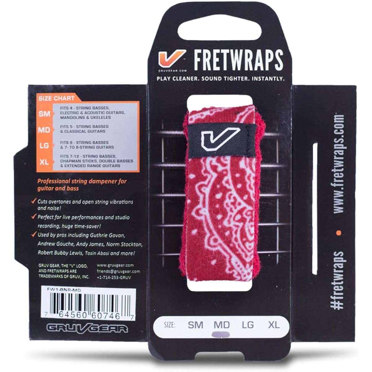 Gruv Gear Bandana Fret Wrap XL Red