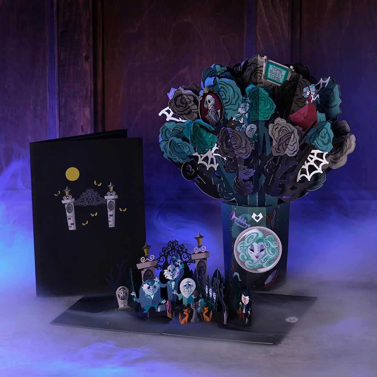Lovepop The Haunted Mansion Bundle 5" x 7" Card and Pop-Up Bouquet Birthday Card Gift & Decoration