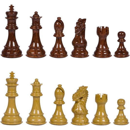 Ravilla High Polymer Weighted Chess Pieces 3.75" King and Extra Queen Pieces Only No Board