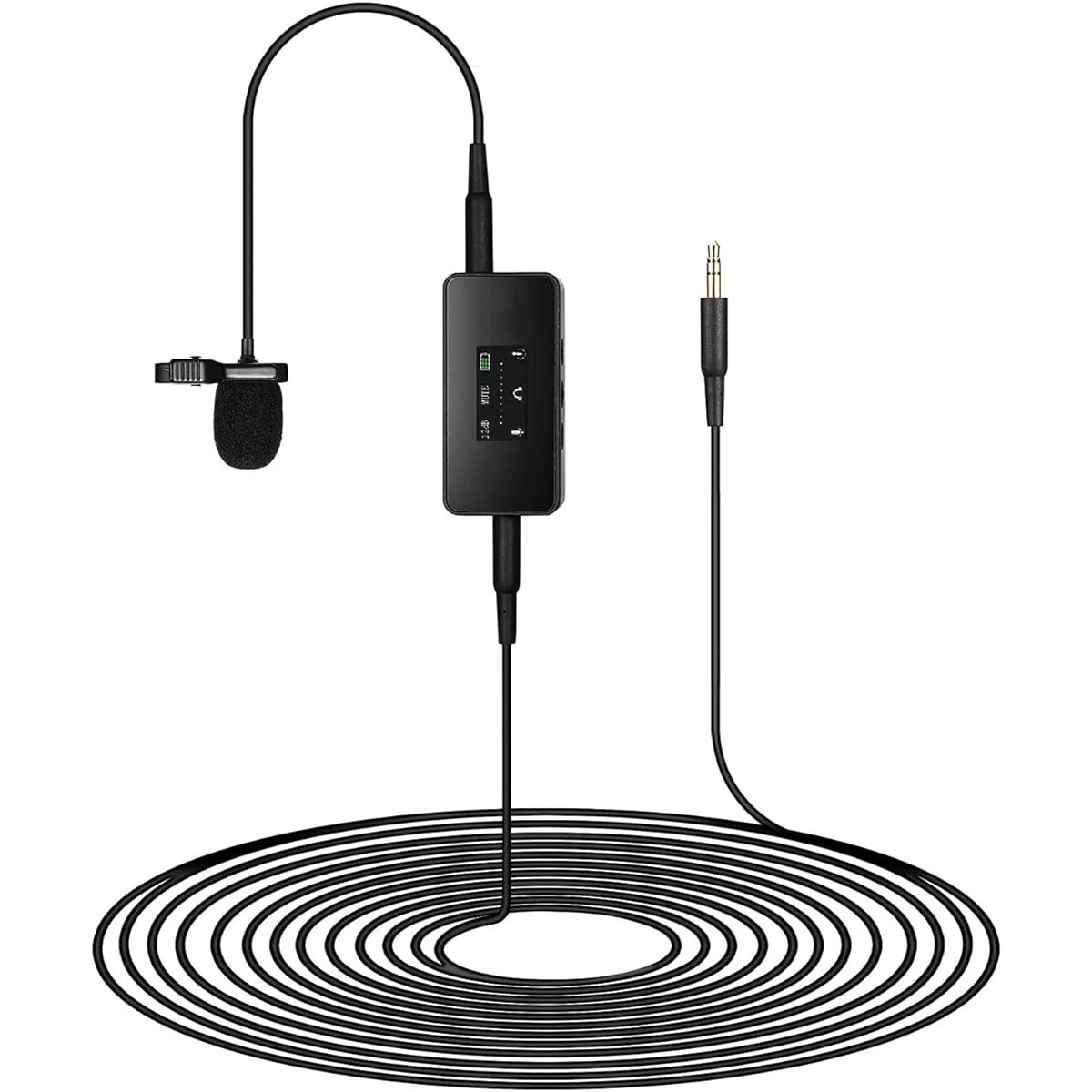 Lavalier Microphone OMNI Directional Lavalier Microphone Clip-on Wired Condenser Mic for Meetings/Office/Work from Home