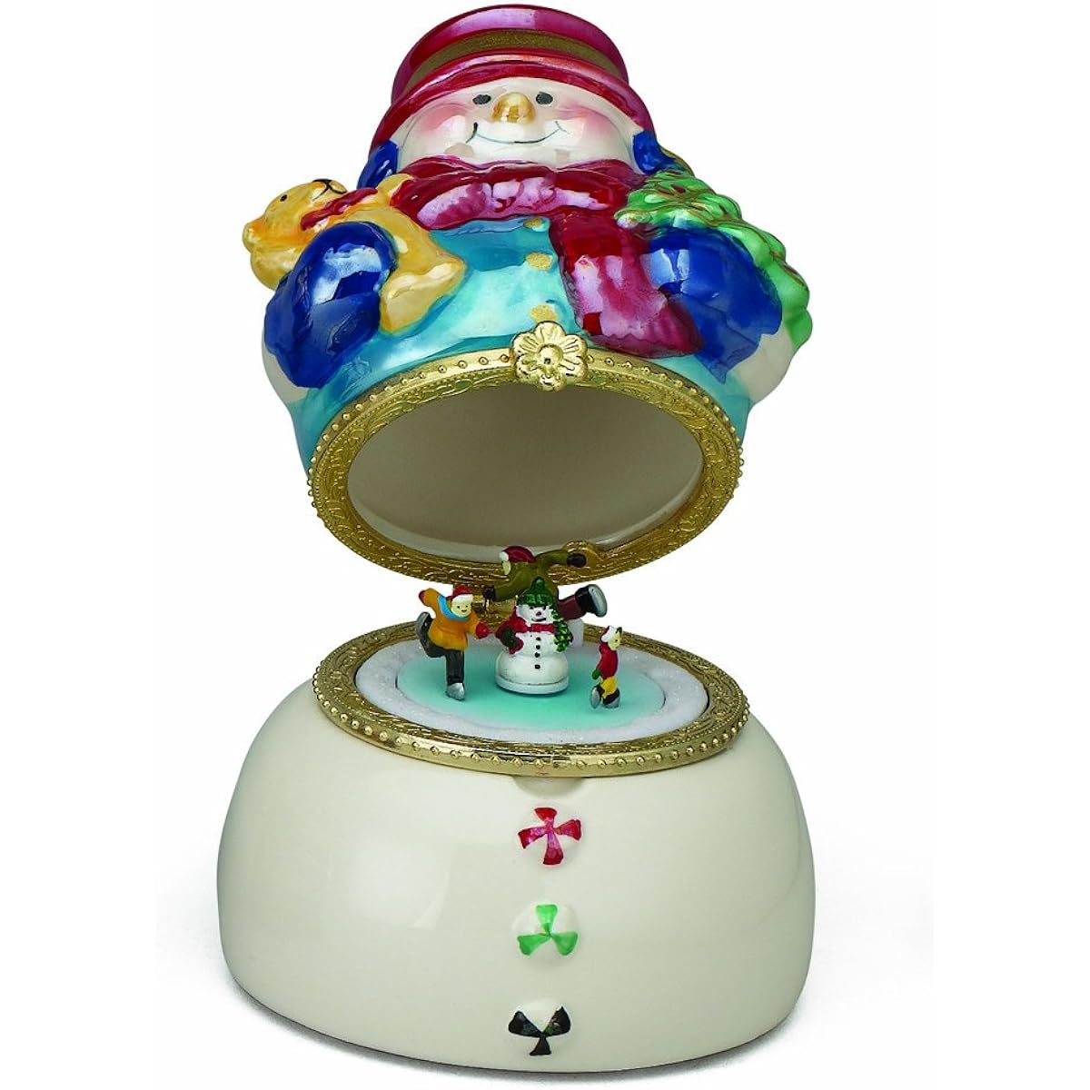 Mr. Christmas Mini Porcelain Music Box Snowman