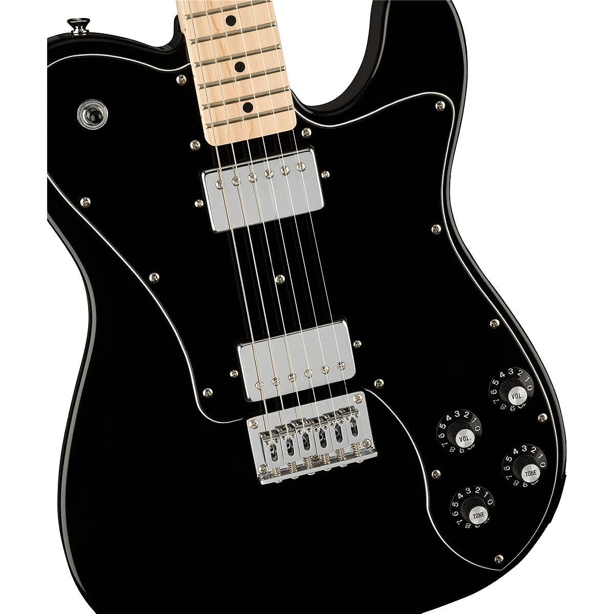 Fender Squier by Fender Electric Guitar Affinity Series™ Telecaster® Deluxe, Maple Fingerboard, Black Pickguard, Black with Soft Case