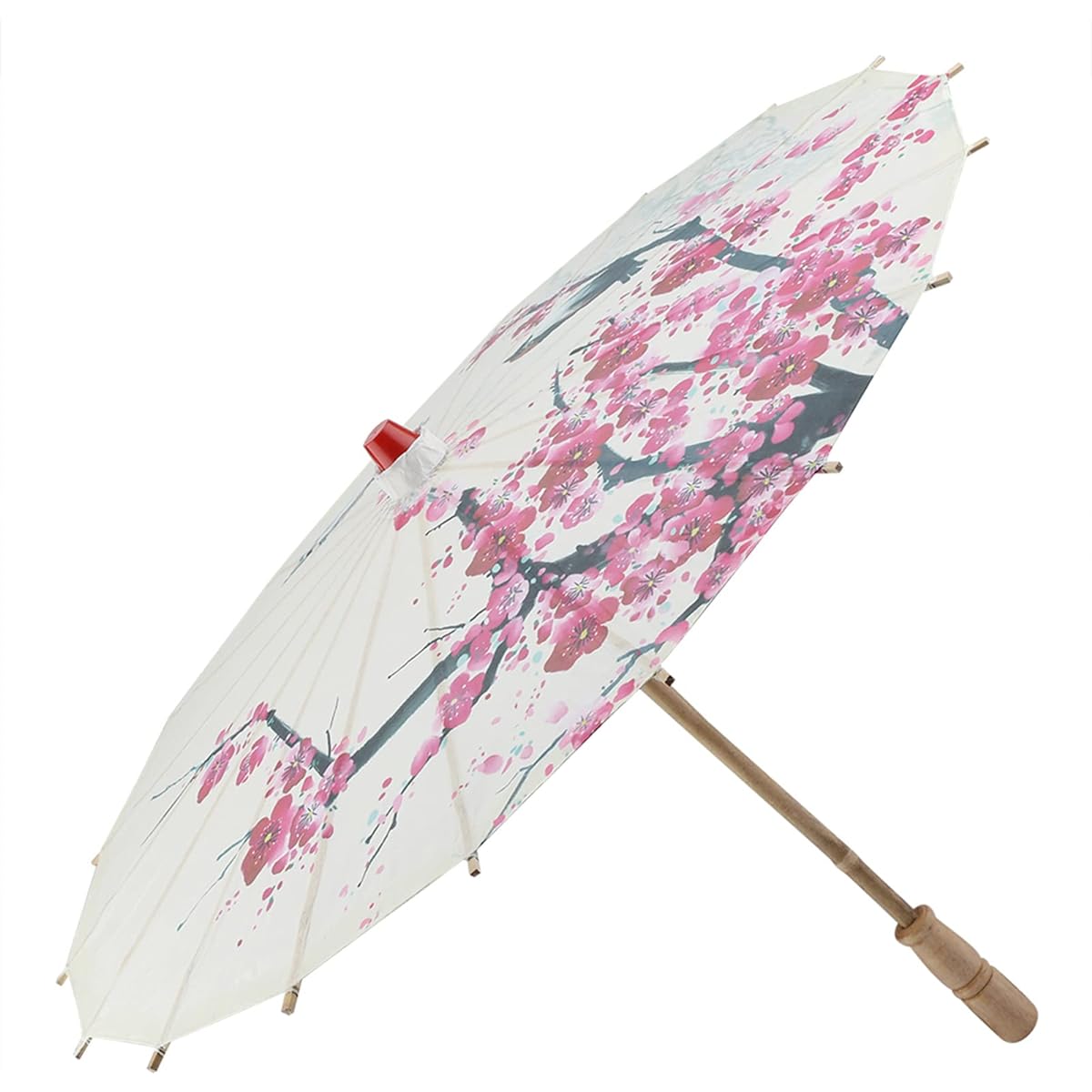 Oil Paper Umbrella, 55cm Rainproof Chinese Art Classical Dance Umbrella Handmade Plum Blossom Sunshade Oil Paper Oriental Parasol for Wedding Party Photo Shoot Costume