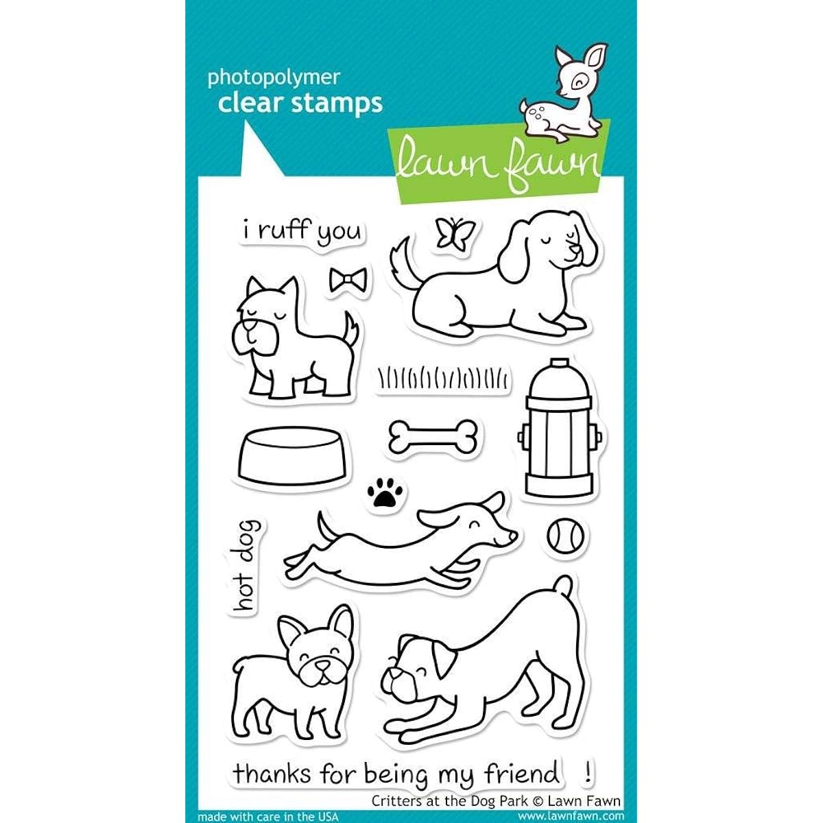 Lawn Fawn Clear Stamp Critters At The Dog Park by Lawn Fawn