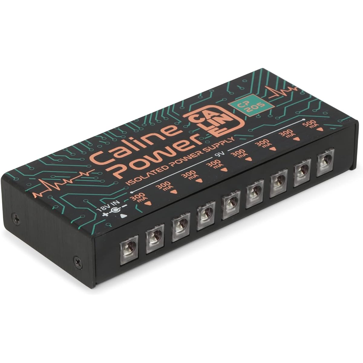 Caline CP-205 Guitar Power Supply 8 Truly Isolated DC Outputs for 9V Effect Pedal