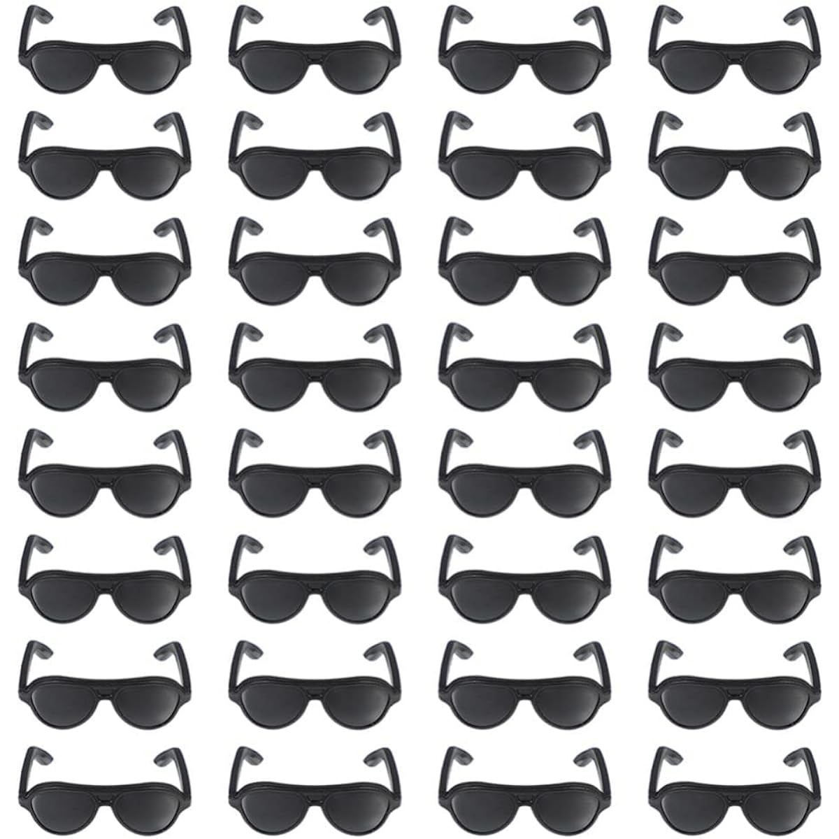 Toddmomy Doll Sunglasses 120 Pieces Mini Sunglasses Black Sunglasses Accessories for Dollhouse/Craft/Doll DIY Decoration