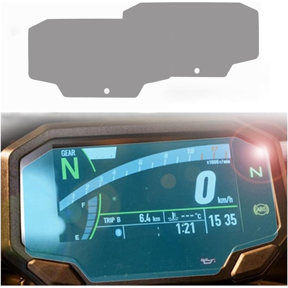 Fits for Kawasaki Ninja 1000SX Ninja1000SX 2020+ Motorcycle Cluster Scratch Screen Protective Film Dashboard Screen Protector Instrument (Color : 2 set)