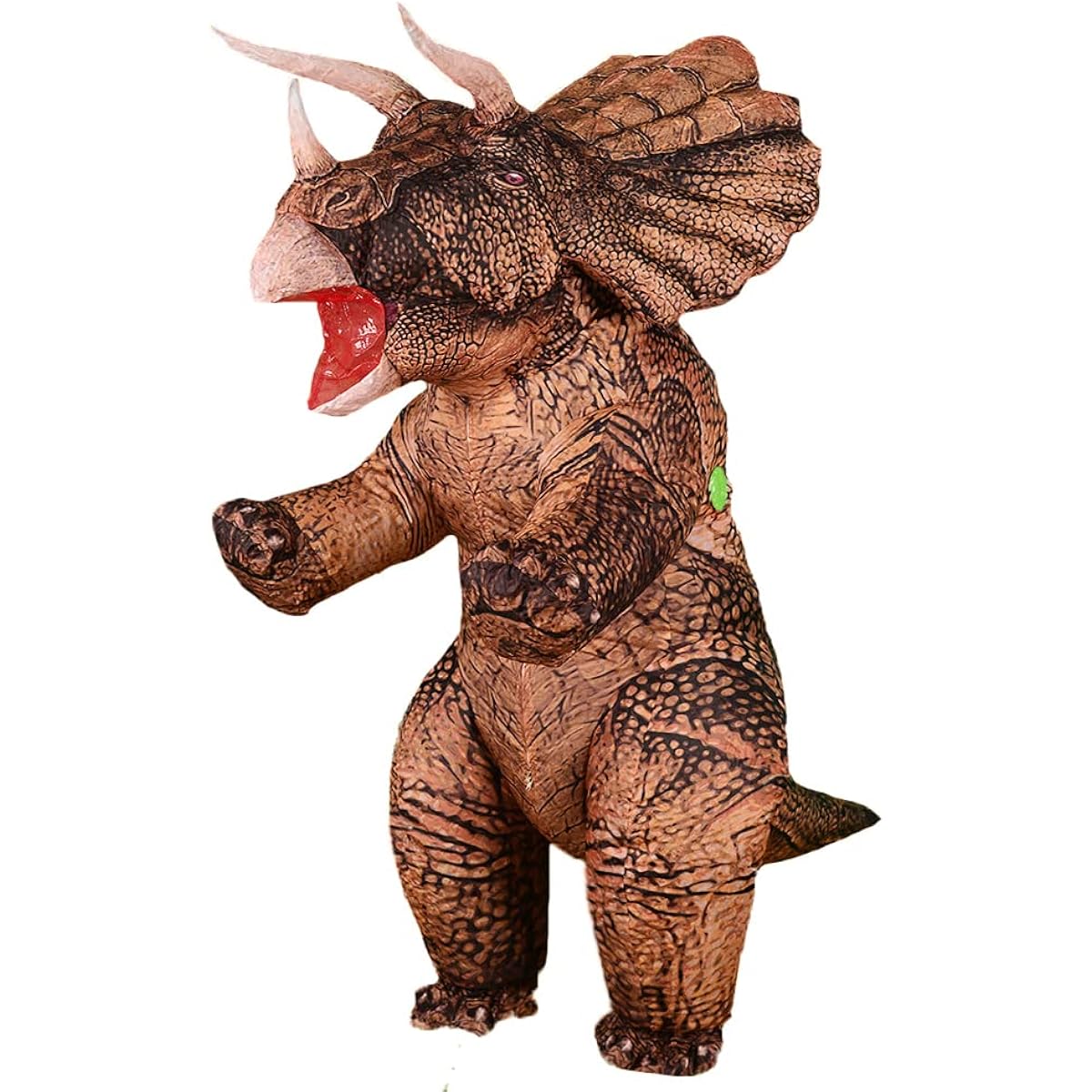 JASHKE Triceratops Inflatable Costume Dinosaur Suit Inflatable Halloween Costume for Adult