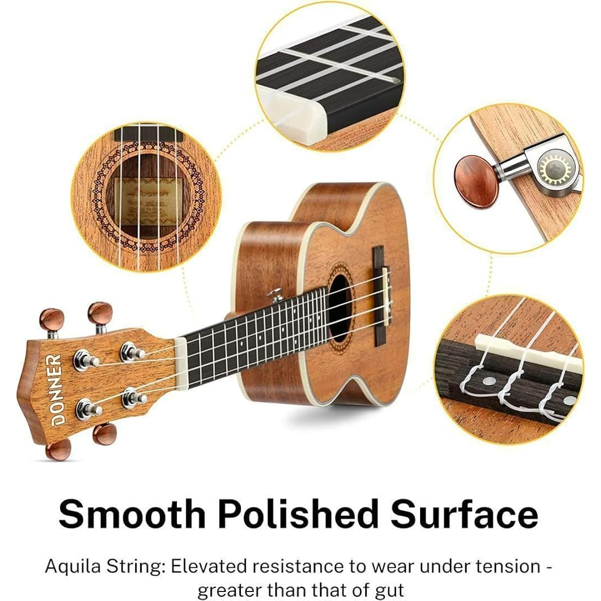 M1823-103-70 23 inch ukulele beginner set body