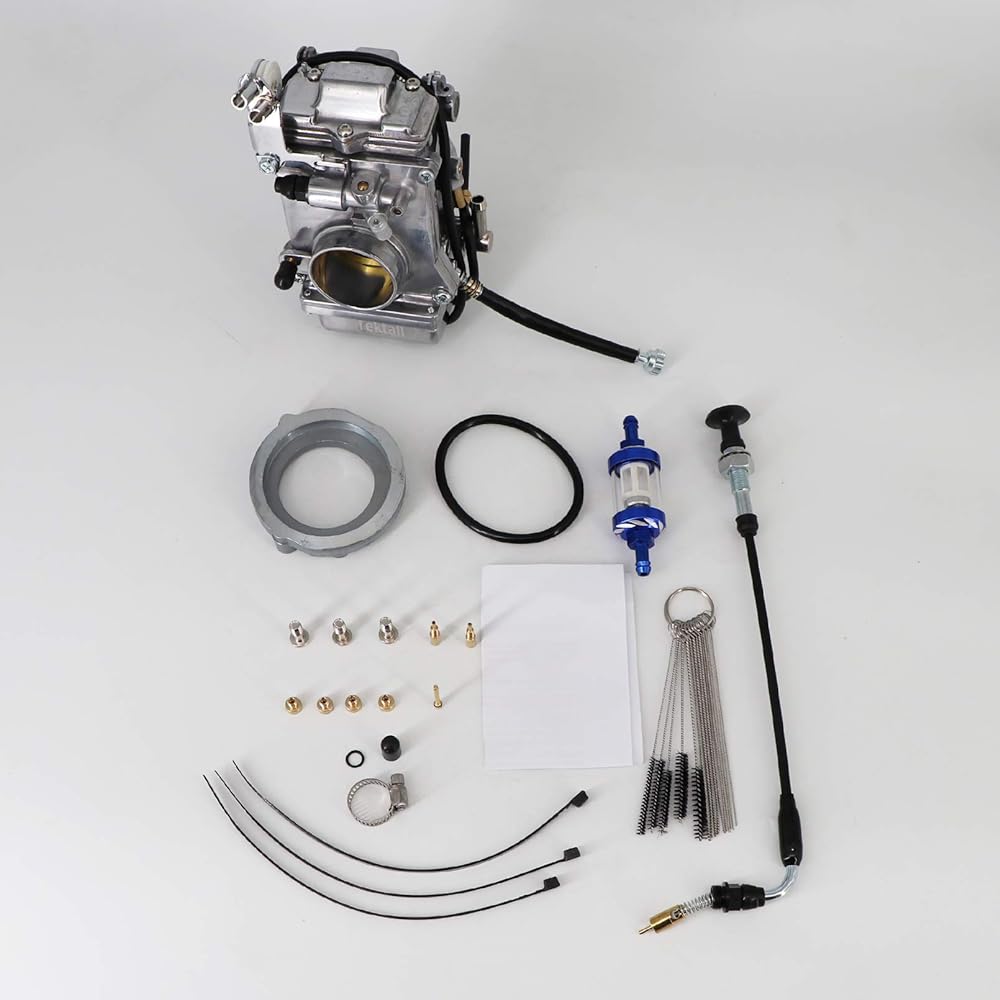 Tektall Carburetor Replacement Mikuni HSR42mm HSR TM42-6 42mm for Harley Evo Evolution Twin Cam Motorcycle with Choke Cable