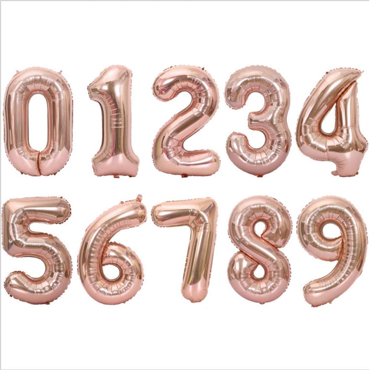 Balloon Numbers 40" Rose Gold Foil Balloons Number Mylar 0-9 Birthday Party Decorations Arabic Numerals for Birthday Party Wedding Bridal Shower Engagement Photo (Rose Gold No.2)