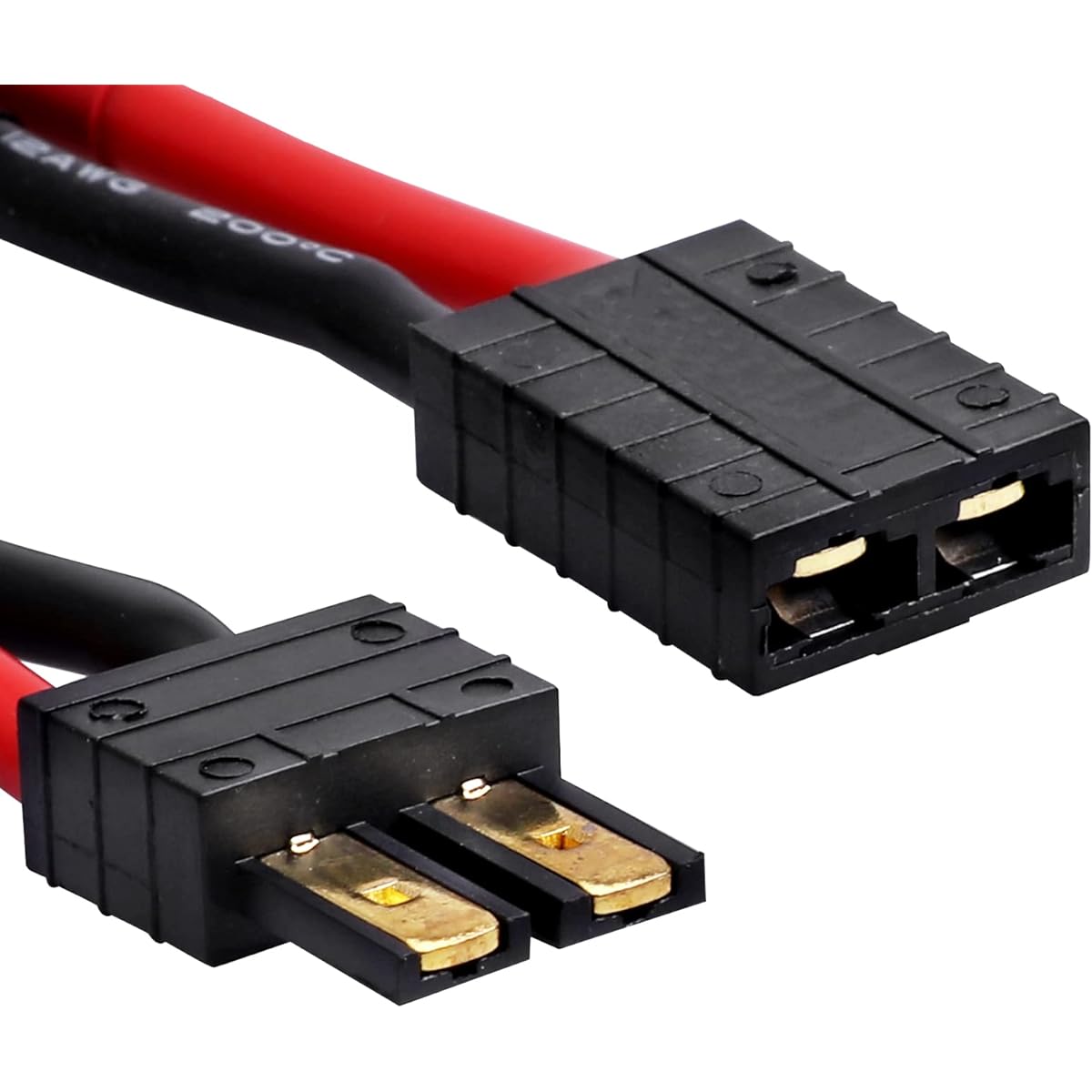 Hobbypark TRX Traxxas Connector XT60 Adapter RC Lipo Battery/Charger Adapter 12AWG Gauge Wire for Slash E Revo Rustler Stampede RC Car Truck (3 Pack)