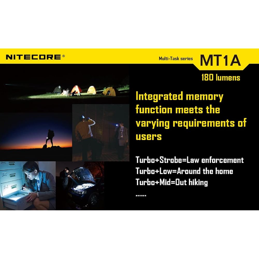 NITECORE MT1A-G2 [Equipped with CREE XP-G2 LED / Maximum brightness of 180 lumens / Uses 1 AA battery]
