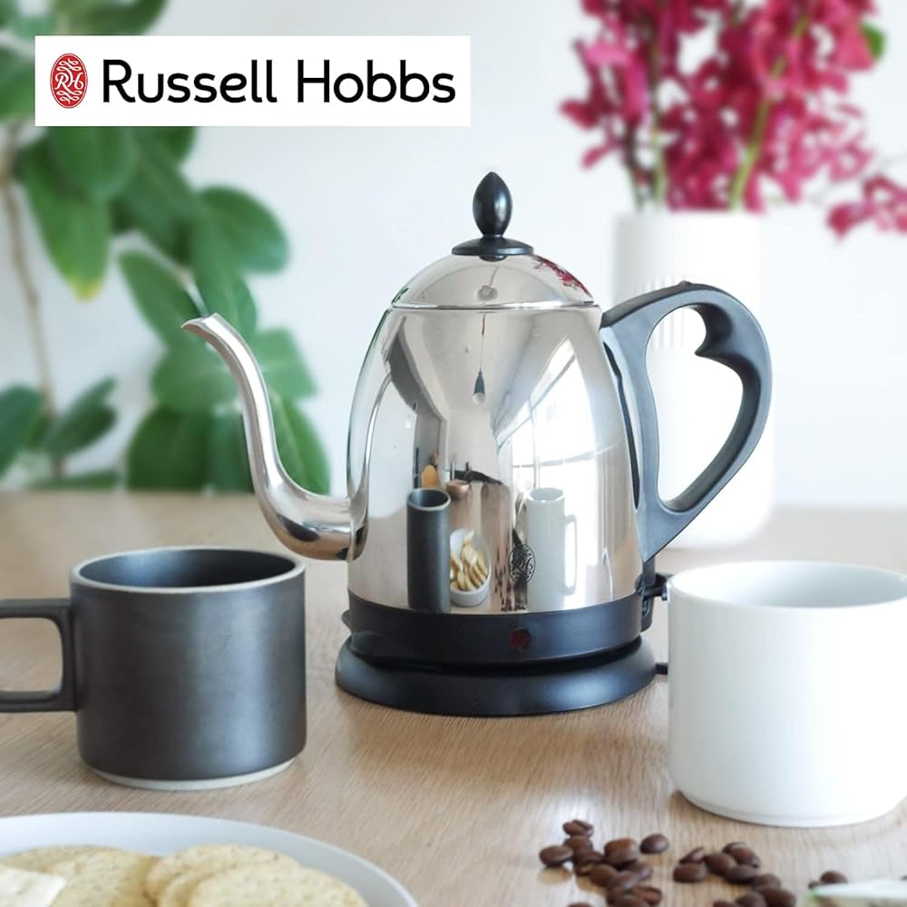Wholesale Japan 3 Month Warranty Russell Hobbs Electric Kettle Coffee Stainless Steel Drip Pot Narrow Mouth 1.0L 7410JP