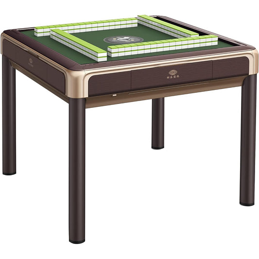 USA MJ Table 44mm XL Tile Automatic Mahjong 4 Legs Dining/Game Table Chinese Style 2 Sets of Magnetic Tiles (Blue & Green)