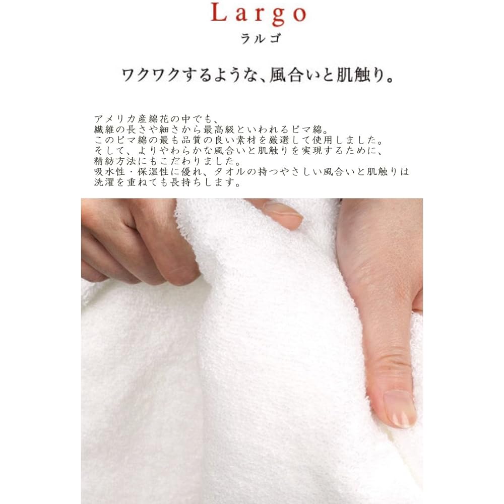 Imabari Towel Bath Towel DID Largo Vermilion